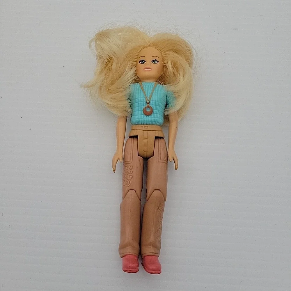Fisher Price Loving Family - Blonde‎ Woman Mom Blue Shirt Brown Pants!